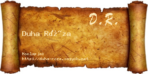Duha Róza névjegykártya
