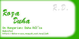 roza duha business card